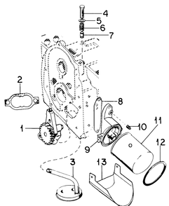 Oil Pump And Filter Diagram and Parts List for 1914 145986100-145986399-146986100-146986399 Cub Cadet Lawn Tractor